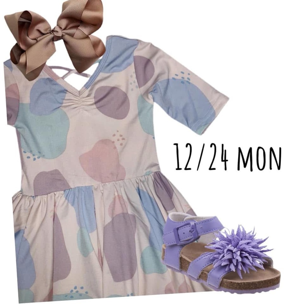 DotDotSmile NWT Pastel Patterned Dress (Dress only)